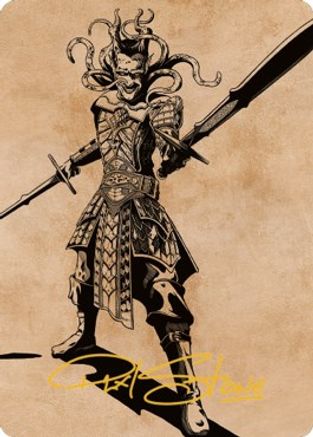 Zevlor, Elturel Exile Art Card (78/81) (Gold-Stamped Signature) (ASCLB-078) [Art Series: Commander Legends: Battle for Baldur's Gate]