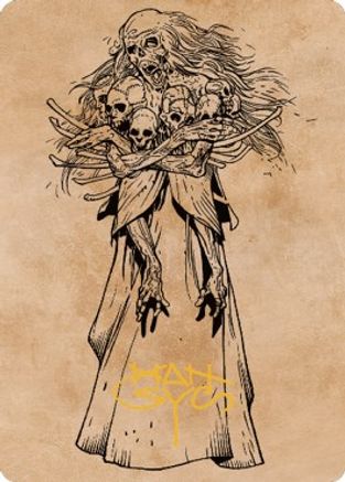 Myrkul, Lord of Bones Art Card (73/81) (Gold-Stamped Signature) (ASCLB-073) [Art Series: Commander Legends: Battle for Baldur's Gate]