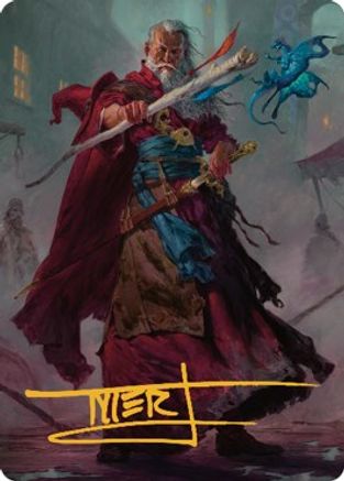 Elminster Art Card (64/81) (Gold-Stamped Signature) (ASCLB-064) [Art Series: Commander Legends: Battle for Baldur's Gate]