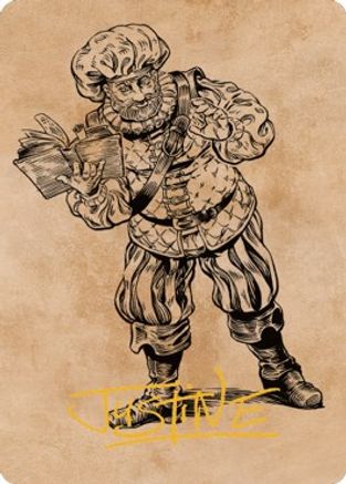 Volo, Itinerant Scholar Art Card (Gold-Stamped Signature) (ASCLB-048) [Art Series: Commander Legends: Battle for Baldur's Gate]