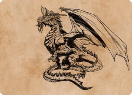 Ancient Silver Dragon Art Card (47/81) (ASCLB-047) [Art Series: Commander Legends: Battle for Baldur's Gate]
