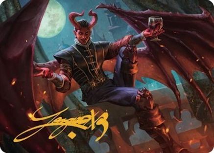 Raphael, Fiendish Savior Art Card (40/81) (Gold-Stamped Signature) (ASCLB-040) [Art Series: Commander Legends: Battle for Baldur's Gate]