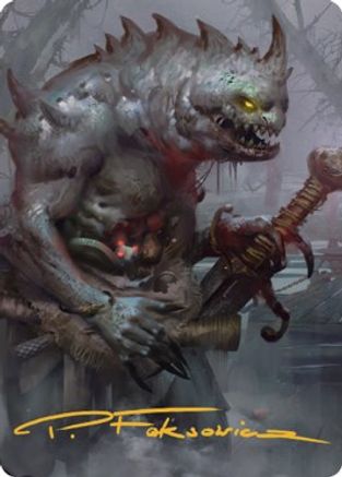 Gray Slaad Art Card (Gold-Stamped Signature) (ASCLB-015) [Art Series: Commander Legends: Battle for Baldur's Gate]