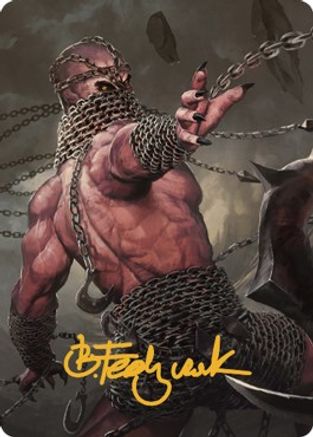 Chain Devil Art Card (Gold-Stamped Signature) (ASCLB-008) [Art Series: Commander Legends: Battle for Baldur's Gate]