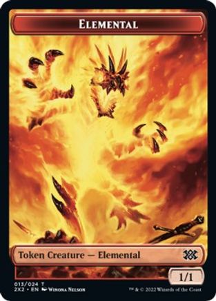 Elemental // Soldier Double-Sided Token (2X2-13 // 7) [Double Masters 2022] Foil