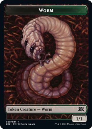 Worm // Vampire Double-Sided Token (2X2-20 // 9) [Double Masters 2022] Foil
