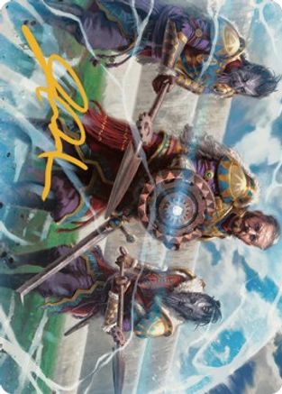 Argivian Phalanx Art Card (Gold-Stamped Signature) (ASDMU-003) [Art Series: Dominaria United]