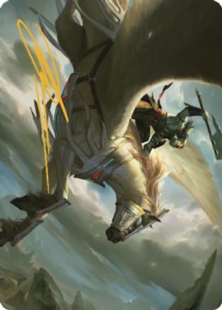 Cleaving Skyrider Art Card (Gold-Stamped Signature) (ASDMU-005) [Art Series: Dominaria United]