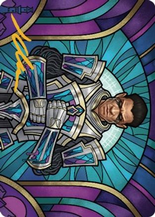 Aron, Benalia's Ruin Art Card (Gold-Stamped Signature) (ASDMU-043) [Art Series: Dominaria United]
