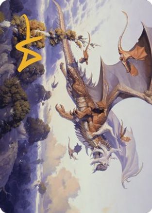 Rith, Liberated Primeval Art Card (Gold-Stamped Signature) (ASDMU-052) [Art Series: Dominaria United]
