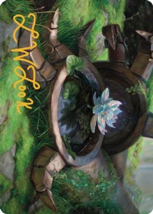 Timeless Lotus Art Card (Gold-Stamped Signature) (ASDMU-057) [Art Series: Dominaria United]