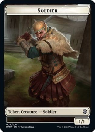 Soldier // Powerstone Double-sided Token [Dominaria United] Foil