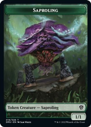 Saproling // Kobolds of Kher Keep Double-sided Token [Dominaria United] Foil