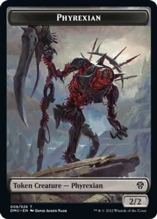 Phyrexian // Sand Warrior Double-sided Token [Dominaria United] Foil