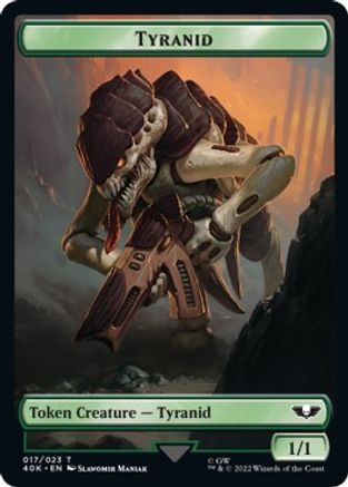 Tyranid (017) // Tyranid Warrior Double-Sided Token (40K-17 // 19) [Universes Beyond: Warhammer 40,000]