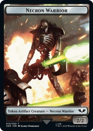 Necron Warrior // Insect Double-sided Token (Surge Foil) [Universes Beyond: Warhammer 40,000] Foil