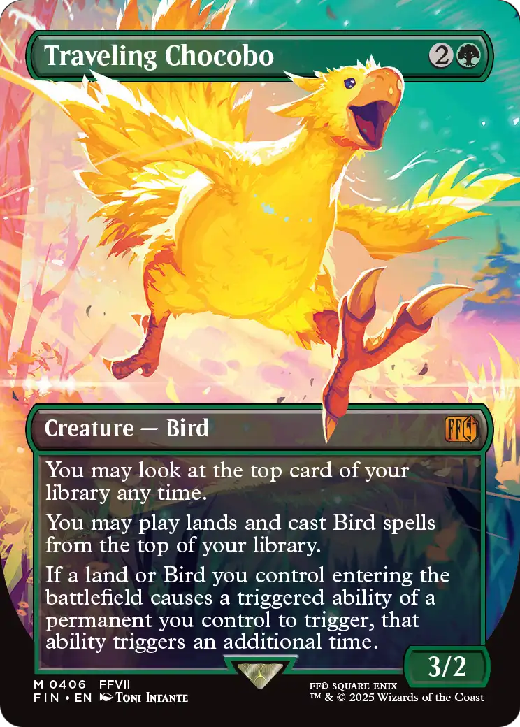 Traveling Chocobo (Borderless) (FIN-406) [FINAL FANTASY] Foil