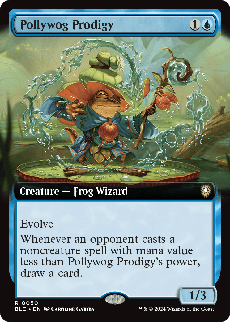 Pollywog Prodigy (Extended Art) (BLC-050) [Bloomburrow Commander]