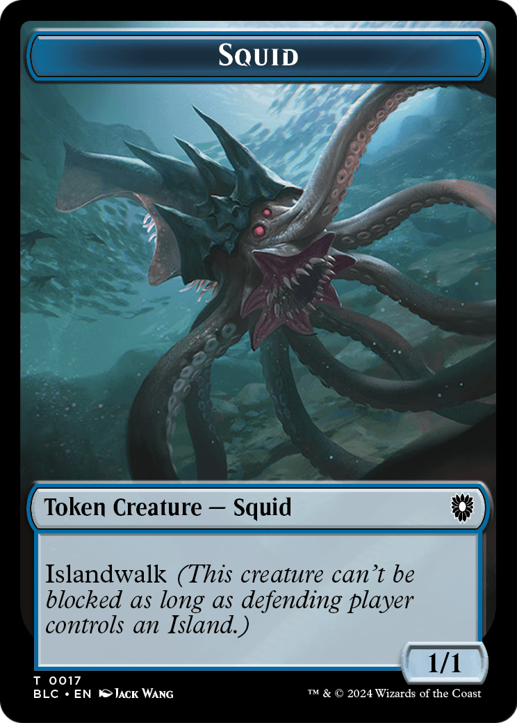 Squid (TBLC-017) [Bloomburrow Commander Tokens] Foil