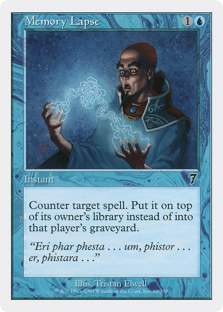 Memory Lapse (7ED-088) [7th Edition] Foil