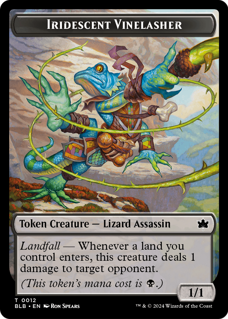Iridescent Vinelasher Token (BLB-012) [Bloomburrow Tokens]
