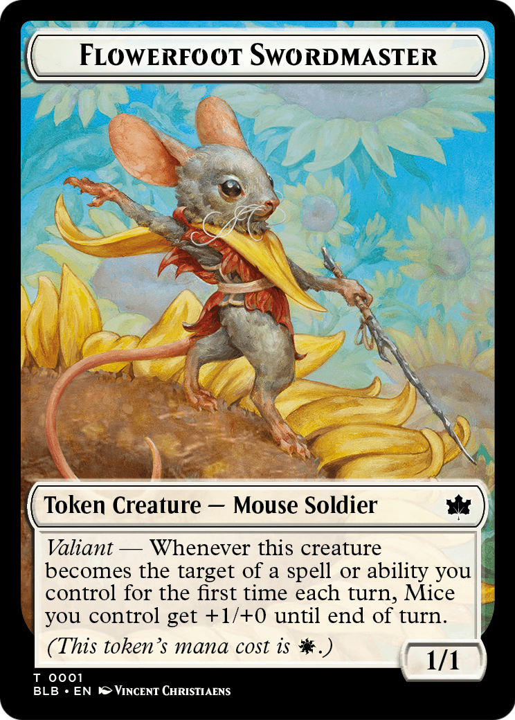 Flowerfoot Swordmaster Token (BLB-001) [Bloomburrow Tokens]