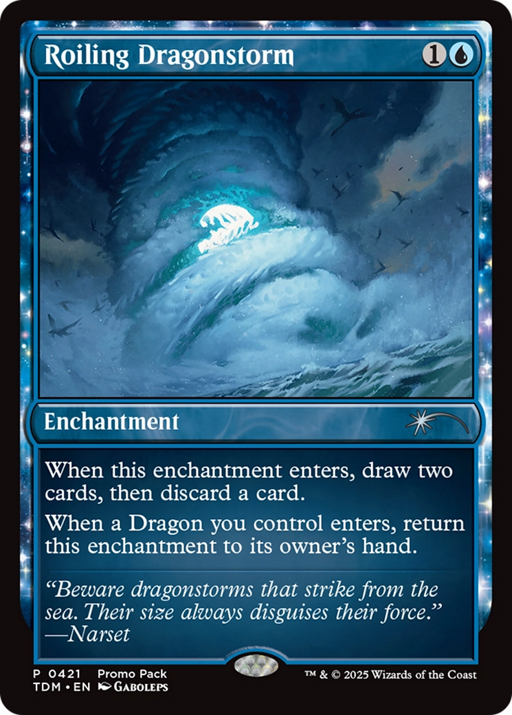 Roiling Dragonstorm (PPTDM-421) [Promo Pack: Tarkir: Dragonstorm] Foil