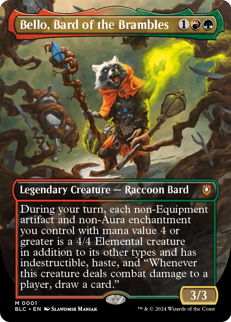 Bello, Bard of the Brambles (Borderless) (BLC-001) [Bloomburrow Commander]