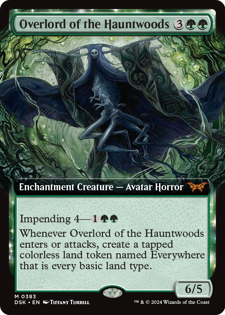 Overlord of the Hauntwoods (Extended Art) (DSK-383) [Duskmourn: House of Horror] Foil