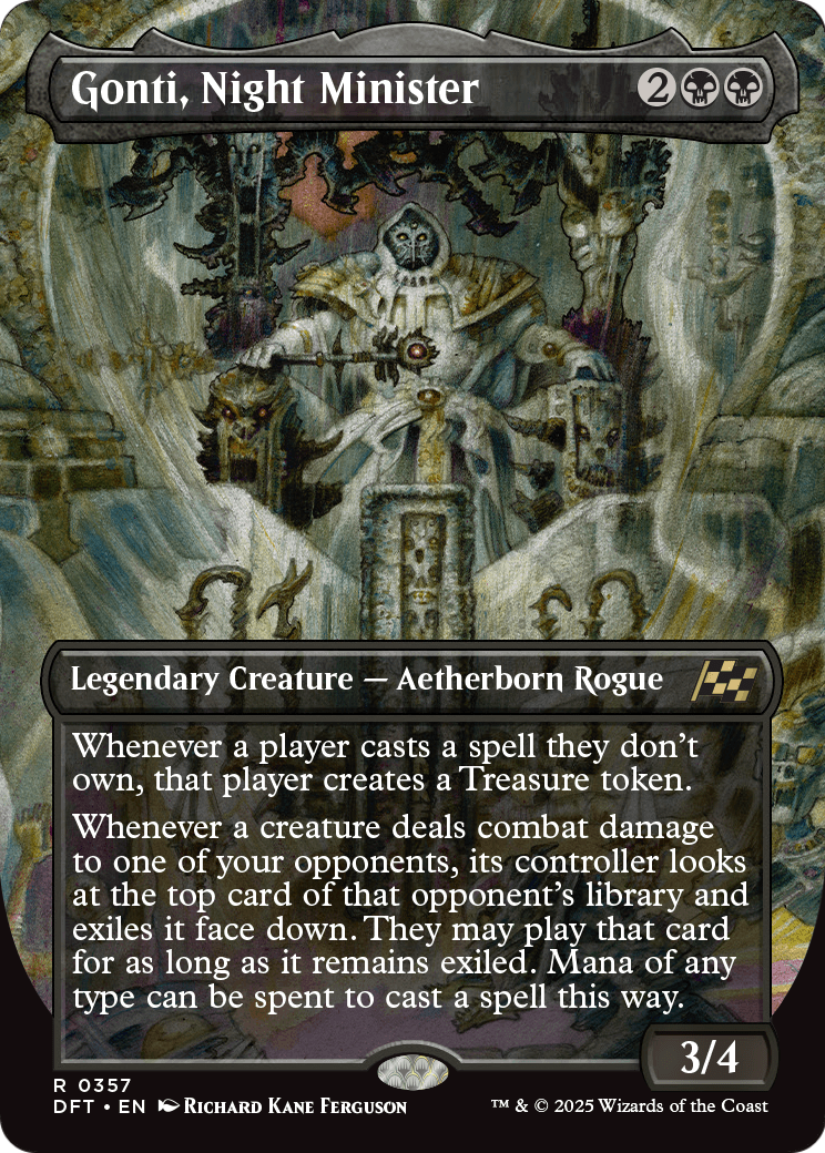Gonti, Night Minister (Borderless) (DFT-357) [Aetherdrift] Foil