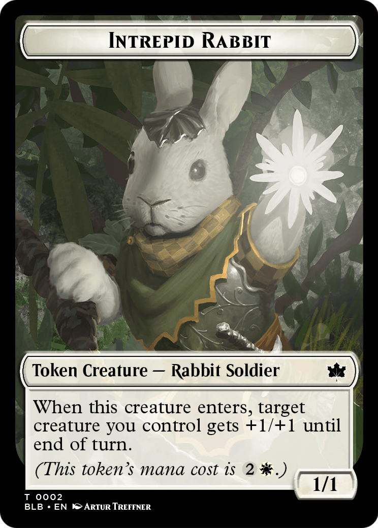 Intrepid Rabbit Token (BLB-002) [Bloomburrow Tokens]
