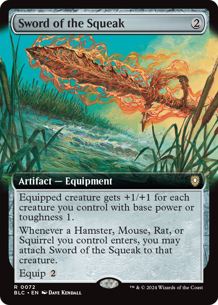 Sword of the Squeak (Extended Art) (BLC-072) [Bloomburrow Commander]