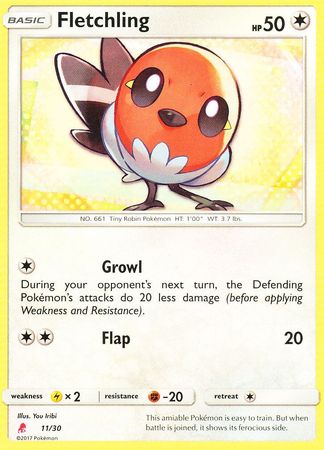 Fletchling (11/30) [Sun & Moon: Trainer Kit - Lycanroc]