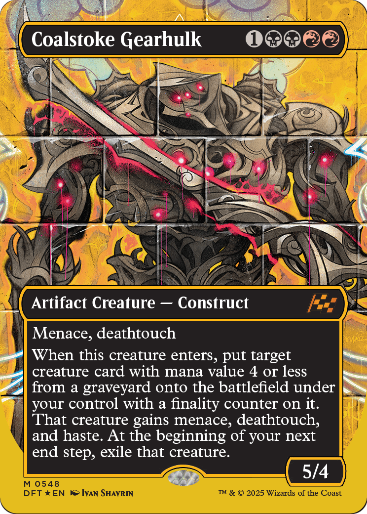 Coalstoke Gearhulk (Borderless) (First-Place Foil) (DFT-548) [Aetherdrift] Foil