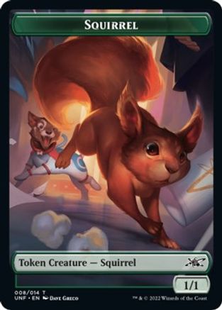 Squirrel // Treasure (012) Double-sided Token [Unfinity] Foil