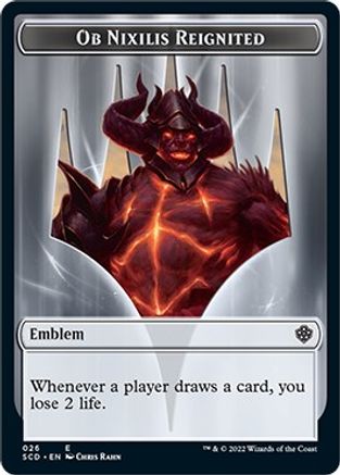 Emblem - Ob Nixilis Reignited Double-Sided Token (SCD-026) [Starter Commander Decks]