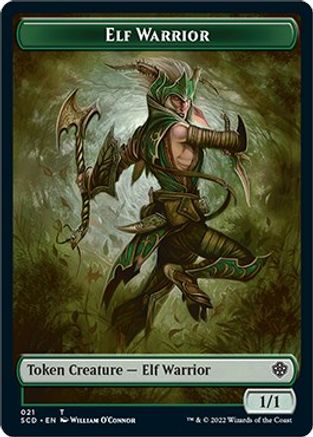 Elf Warrior // Soldier Double-Sided Token (SCD-21 // 8) [Starter Commander Decks]