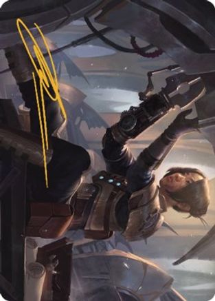 Thopter Mechanic Art Card (Gold-Stamped Signature) (ASBRO-013) [Art Series: The Brothers' War]