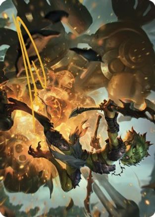 Argothian Sprite Art Card (Gold-Stamped Signature) (ASBRO-023) [Art Series: The Brothers' War]