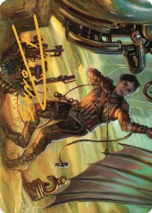Mishra, Excavation Prodigy Art Card (Gold-Stamped Signature) (ASBRO-036) [Art Series: The Brothers' War]