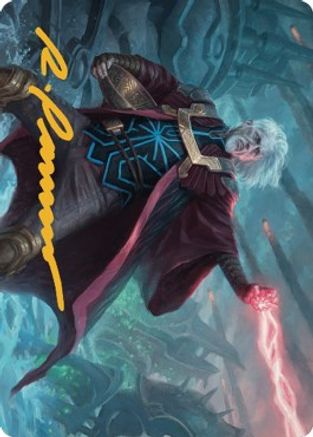 Urza, Lord Protector Art Card (Gold-Stamped Signature) (ASBRO-041) [Art Series: The Brothers' War]