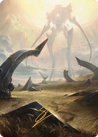 Plains (47) Art Card (Gold-Stamped Signature) (ASBRO-047) [Art Series: The Brothers' War]