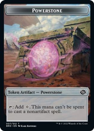 Powerstone // Spirit Double-sided Token [The Brothers' War] Foil