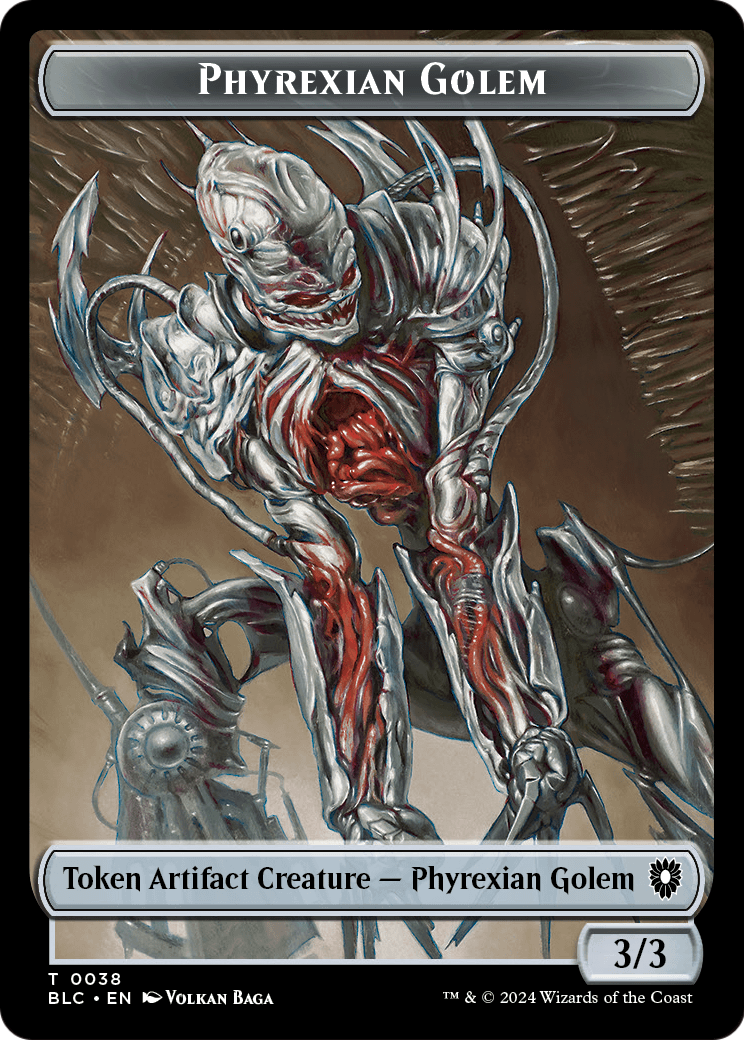 Phyrexian Golem (TBLC-038) [Bloomburrow Commander Tokens] Foil