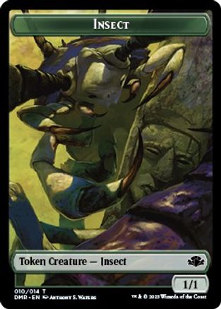 Insect // Elemental Double-Sided Token (DMR-10 // 6) [Dominaria Remastered] Foil