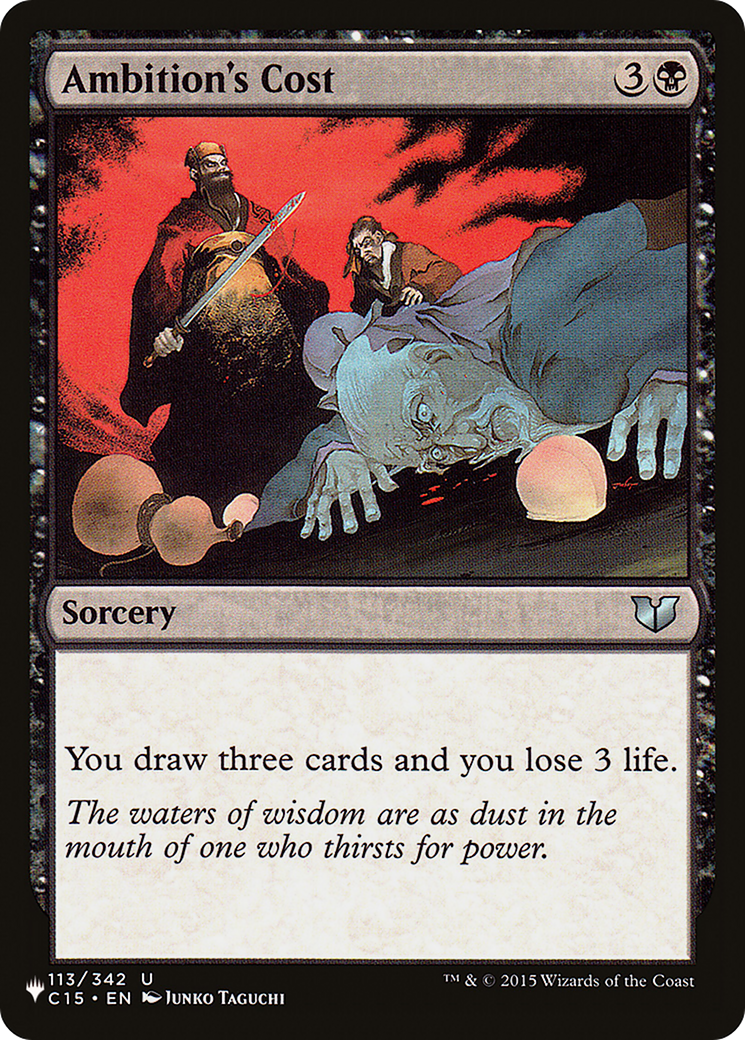 Ambition's Cost (LIST-113/342) [The List]