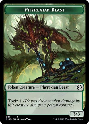 Phyrexian Beast Token (ONE-006) [Phyrexia: All Will Be One]