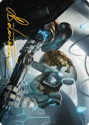 Myr Kinsmith Art Card (Gold-Stamped Signature) (ASONE-056) [Art Series: Phyrexia: All Will Be One]