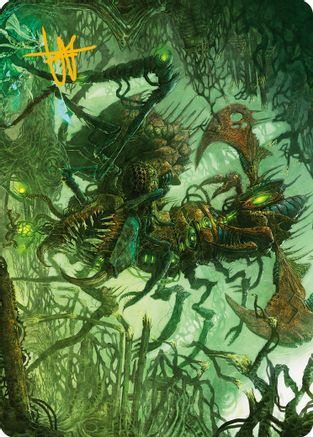 Skyscythe Engulfer Art Card (Gold-Stamped Signature) (ASONE-042) [Art Series: Phyrexia: All Will Be One]