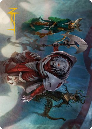 Norn's Decree Art Card (Gold-Stamped Signature) (ASONE-006) [Art Series: Phyrexia: All Will Be One]